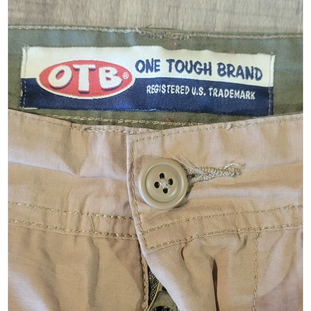 OTB One Tough‎ Brand Mens 30x32 Surplus Cargo Tan Lightweight Pant Vtg
